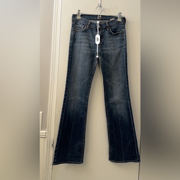 7 For All Mankind A Pocket Bootcut Cotton WomenJeans Embellished Pockets Size 27 - Picture 9 of 10